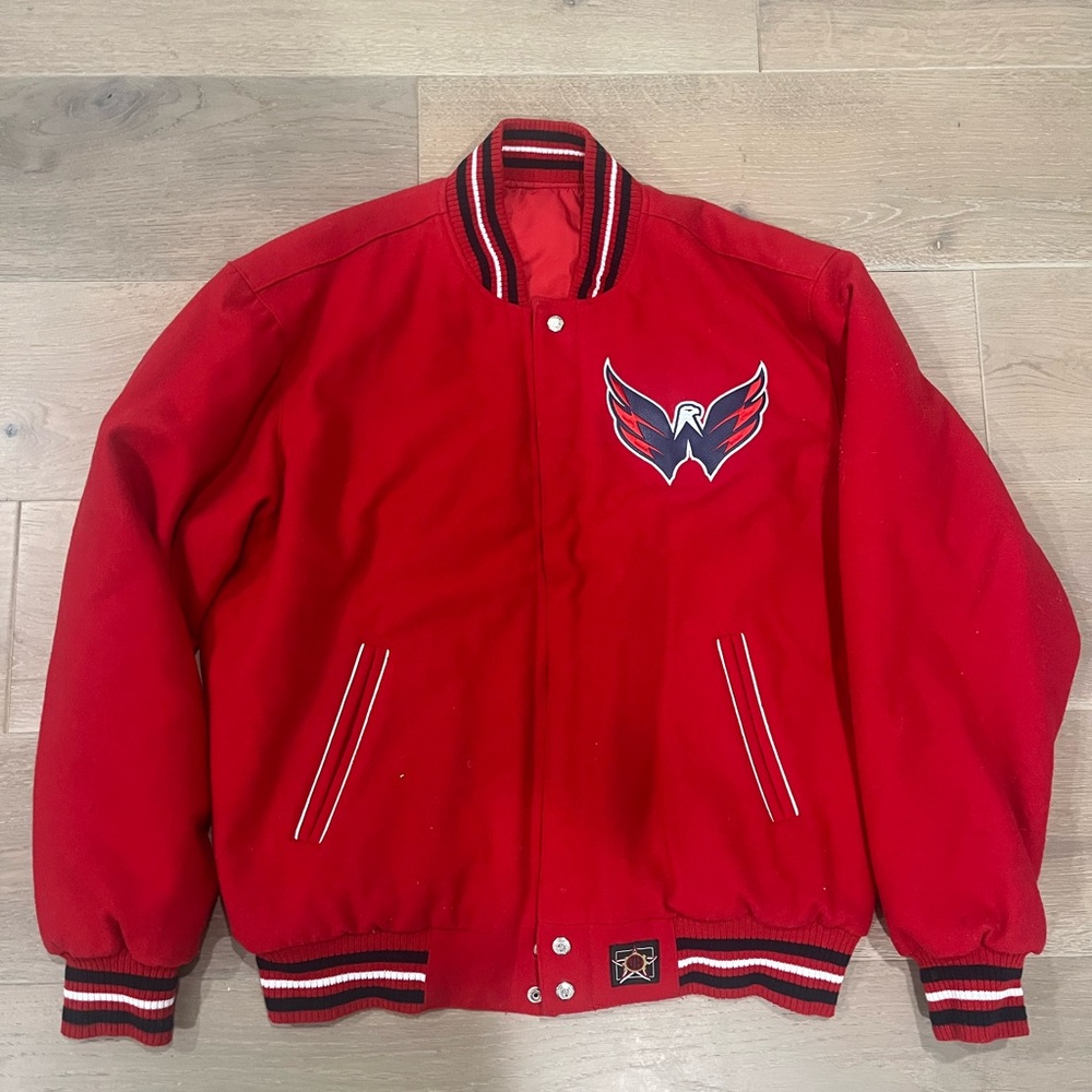 Washington Capitals Reversible Varsity Jacket with Embroidered Logo